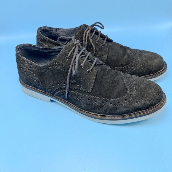 joseph Abboud Brogue Wingtip Suede Oxford Men 11.5 - Picture 9 of 16